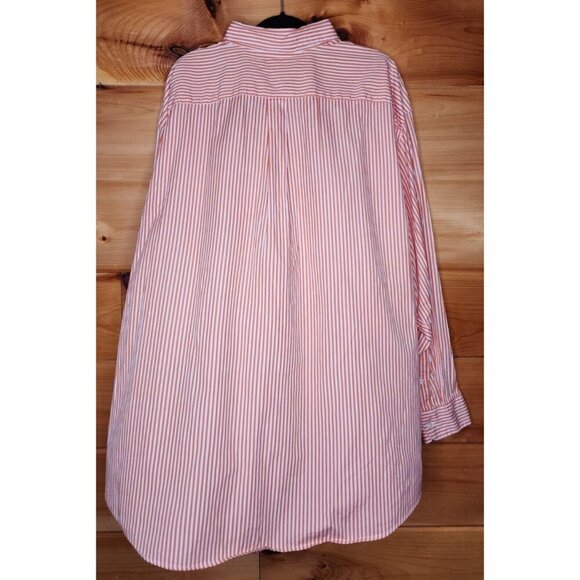 Roundtree & Yorke Shirt Mens 3XL Orange Striped Long Sleeve Button Front Cotton - Picture 16 of 16